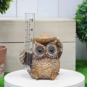 Owl mưa Đo Nhựa vườn bức tượng thủy tinh ống điêu khắc sân Patio bãi cỏ đồ trang trí - Product Image 4