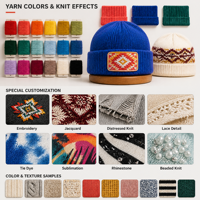 Gorros Personalizados con Logotipo Bordado, Gorro de Punto Acrílico con Forro Polar, Cálido para Invierno, para Hombre y Mujer