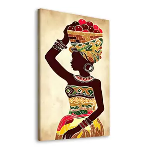 Bella pittura di tela africana ideale regalo di tela pittura per soggiorno, decorazione della parete della cucina incorniciata tela arte della parete
