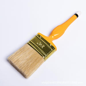 Pincel de cerdas de cerdo de 22 mm con mango naranja para pintar paredes, uso doméstico - Product Image 1