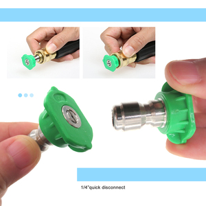 Boquilla de Desconexión Rápida Verde de 1/4 de Pulgada, Accesorios Universales para Lavadora a Presión, Punta de Pulverización para <span class=keywords><strong>Pistola</strong></span> de Pulverización de Automóviles - Product Image 4