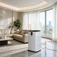 Robotron Purificateur d'air commercial à ions oxygène négatifs avec affichage numérique, humidificateur, contrôle par application, commande tactile, PM CADR