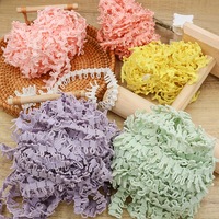25yards DIY Vêtements Couture Dentelle 15mm Noir Blanc Cerceau Bouton Garniture Boucle Bouton Manchette Tricoté Élastique Froncé Tatted Bordure Dentelle