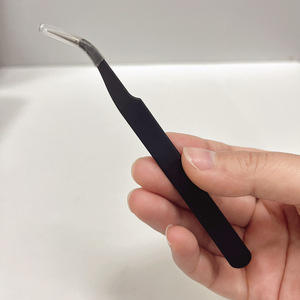 Stainless Steel Beauty Slanted Tweezers Colorful Pink Blue Purple DIY <strong>Eyelash</strong> Tweezer Nail Art Sticker <strong>Rhinestones</strong> Picking Tool - Product Image 4