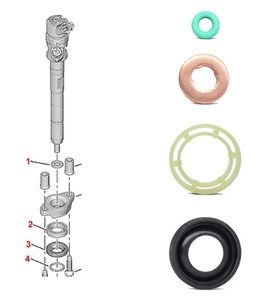 1314368 1233683 1373550 1432205 1441256 Kit de joints d'injecteur Diesel pour Ford Fiesta V Focus II Fusion JU 1.6TDCi - Product Image 1