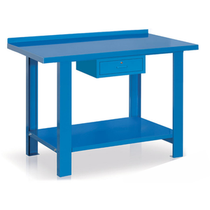 Tecnotelai établi avec dessus en acier et tiroir 1000x670x860mm - Product Image 1