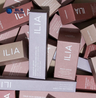 Boîte en papier pliable, robuste, réutilisable, recyclable, portable, avec logo personnalisé imprimé et estampage à chaud doré pour emballage de cosmétiques et rouges à lèvres