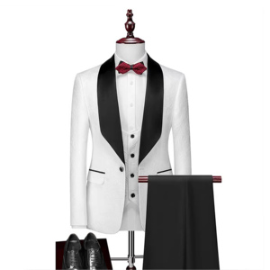 Costumes de Marié de Qualité Supérieure pour Hommes – Choix Idéal – <span class=keywords><strong>Costume</strong></span> Noir TR à Revers Châle Coupe Slim 3 Pièces pour Hommes - Product Image 2