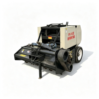 Broyeur-presseuse de paille motorisée à traction tracteur, machine automatique de collecte et d'ensilage de paille de maïs pour l'alimentation du bétail
