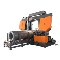 Scie à ruban horizontale à portique robuste GZ42150 pour la découpe de métaux, avec moteur de tension hydraulique et engrenage, haute productivité, certifiée CE