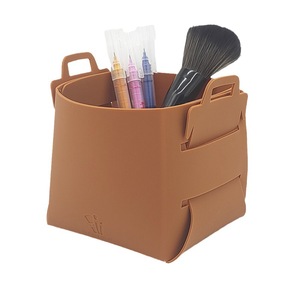 Silicone <b>Storage</b> Box Rectangle Foldable <b>Kitchen</b> Travel Sundries <b>Container</b> Minimalist Design - Product Image 2