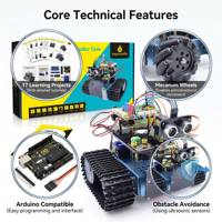 Kit de Robot Educativo STEM, Carro Tanque Inteligente Programable para Arduino, Kit de Aprendizaje de Robótica DIY para Niños y Estudiantes, Juguetes de Codificación