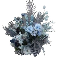Fournitures pour événements scéniques, chemin de table géant, centre de table blanc, centre de table luxueux en fleurs artificielles pour la décoration de mariage