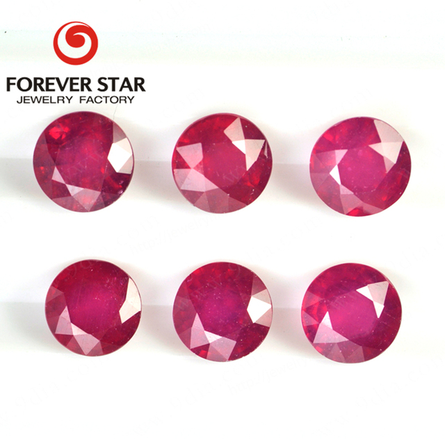 Natural 3A Grade Ruby Gemstone 4mm Brilliant Cut Bright Red Forever Star Third Party Certified 9 Hardness Aluminum Oxide Price