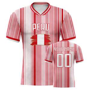 Custom <strong>Peru</strong> Soccer Shirt Personalized Football <strong>Jersey</strong> with Name &amp; Number <strong>Peru</strong> National Team Fanwear for Men Women Youth - Product Image 1