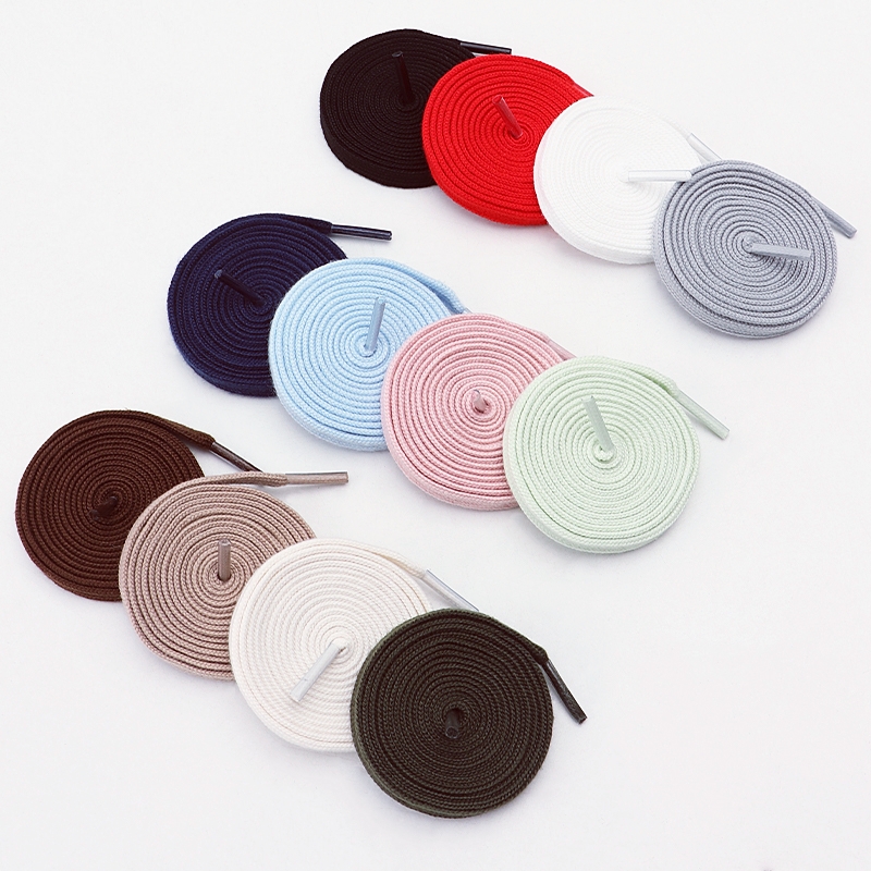 FASTLACES Wholesale Shoestring Factory 8mm Non-slip Unisex Flat Custom Sneaker Shoe Laces Logo Printed Polyester Sport Length