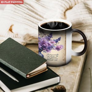 Frosted Black 11oz <b>Ceramic</b> Mug Heat Sensitive Sublimation Blank <b>Cup</b> For Custom Design - Product Image 3