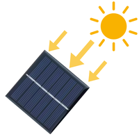 Panneau solaire en résine époxy polycristalline 3V 50mA 60 * 60 * 3mm avec plaque de base en fibre de verre noire de 1,6 mm sans ruban adhésif noir