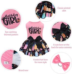 שמלות כלב יום הולדת בחורף קטיפה פוליאסטר קטיפה onesie לכלבים קטנים עיצוב אופנה ידידותי לסביבה - Product Image 2