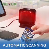 Escáner de Código de Barras de Escritorio Automático de Alta Velocidad NETUM, con Sensor Omnidireccional 2D, Manos Libres, Lector de Códigos QR USB DP9280, Stock, 1 Año de Garantía
