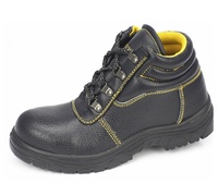 Botas de Seguridad de Trabajo WOFULIN Modelo 67021-1 de Alta Calidad, con Puntera de Acero, Cuero Vacuno Repujado, Forro de Malla Transpirable para Hombre, Uso en Fábrica