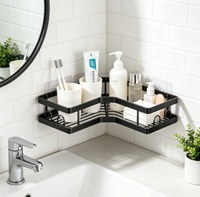 En gros, Ensemble de paniers de rangement modernes en acier inoxydable pour cuisine et salle de bain, à fixation murale sans perçage, avec drainage, facile à installer