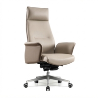 Ensemble de chaises de bureau exécutives modernes en cuir à dossier haut avec chaises visiteurs pivotantes à base en acier pour usage scolaire et commercial