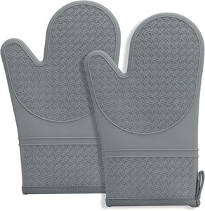 Gants de cuisine en silicone résistants à la chaleur, antidérapants, imperméables, lavables au lave-vaisselle, pour la cuisson au barbecue et la protection des mains - Product Image 1