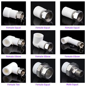 Không gỉ nam PPR TEE phụ kiện dn20mm 12mm áp lực cao chống ăn mòn nước cung cấp kết nối mở <span class=keywords><strong>r</strong></span>ộng núm vú Công Đoàn - Product Image 2