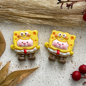 Adornos de Resina de <span class=keywords><strong>Bob</strong></span> <span class=keywords><strong>Esponja</strong></span> para Decoración DIY de Fundas de Teléfono y Zapatos - Product Image 5