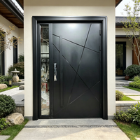 Sunnysky Système de joints en caoutchouc EPDM résistant aux intempéries pour porte pivotante en aluminium robuste, pour entrée de bâtiment de bureau moderne et de propriété de luxe