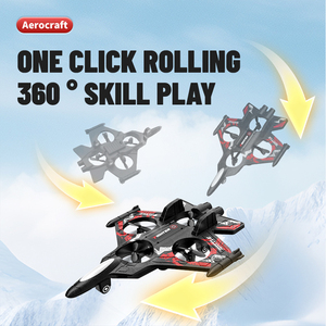 Offre Spéciale Avion RC Cascadeur en Mousse avec Roulis à 360 Degrés, Lumières LED, Gyroscope <span class=keywords><strong>4</strong></span> Axes, Chasseur EPP Anti-Chute, Jouet Rechargeable 2.4GHz - Product Image 6