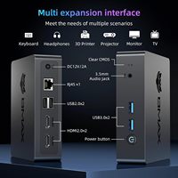 Mini PC Bmax B3 Pro Intel N5095 (jusqu'à 2,9 GHz) 8 Go de RAM LPDDR4/256 Go de SSD, ordinateur de bureau miniature, écran double 4K, WiFi5/Intel