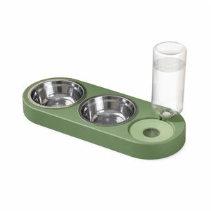 Ensemble de mangeoires pour animaux de compagnie en acier inoxydable avec bouteille d'eau, bol pour nourriture, station d'alimentation pour chiens et chats, utilisation en intérieur - Product Image 6