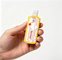 Perekam Suhu Ultra-Rendah Sekali Pakai -85C untuk Es Kering USB Baterai Dua Tahun Pelacak Transportasi Rantai Dingin Medis Khusus