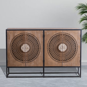Miroir Moderne Italien Japonais en <span class=keywords><strong>Bois</strong></span> Massif <span class=keywords><strong>Noir</strong></span> <span class=keywords><strong>et</strong></span> Rotin Mango Console <span class=keywords><strong>Buffet</strong></span> Vintage en Chêne Blanc Grand <span class=keywords><strong>Buffet</strong></span> Armoire - Product Image 1
