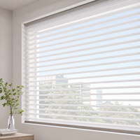 Persianas Zebra Inalámbricas de Doble Tono, Translúcidas, Ajustables, con Sistema de Bloqueo sin Cordón, para Decoración de Interiores de Hogar y Oficina