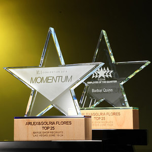 Crystal <b>Trophy</b> With Wooden Base Laser <b>Engraved</b> K9 Glass Custom Business Gift For Awards And Souvenirs - Product Image 5