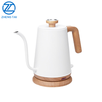 Bouilloire électrique en acier inoxydable de 1,0 L, chauffe-eau sans fil avec lumière LED, arrêt automatique et protection contre l'ébullition à sec