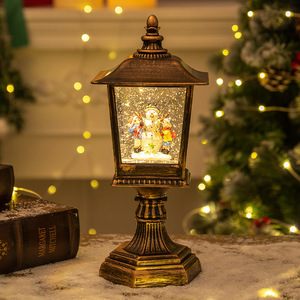 Conception populaire décorations de Noël veilleuse fournitures vacances lanterne cristal boule à neige éclairage décoratif - Product Image 6
