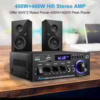 Audio Bass Audio Power BT Amplificateur Hifi FM Musique Subwoofer Haut-parleurs USB SD Mic Input AK45 80W Home Digital Amplifiers