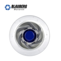 Ventilateur de salle de bain Blauberg 355 mm à roulements radiaux, sans balais, EC, IP55, étanche, certifié CE, à pales courbées vers l'arrière, monté sur conduit