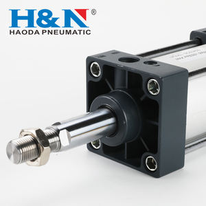 กระบอกลมนิวแมติกแรงขับ<span class=keywords><strong>ส</strong></span>ูง อลูมิเนียมอัลลอยด์ SC32/40/50-25/75/100/125 แบบสองทางมาตรฐาน พร้อมบัฟเฟอร์และลูกปืนปรับได้ - Product Image 4