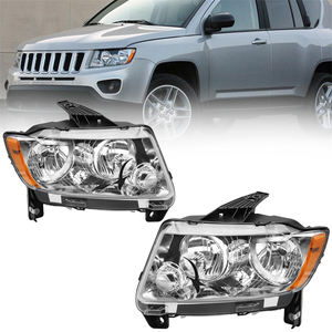 Faros delanteros para Jeep Grand <span class=keywords><strong>Cherokee</strong></span> 2011 <span class=keywords><strong>2012</strong></span> 2013 <span class=keywords><strong>Compass</strong></span> 2011 - 2017 Faros delanteros halógenos CH2518139 CH2519139 - Product Image 1