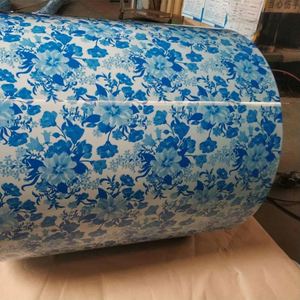เหล็กม้วนเคลือบสีพิมพ์ลาย PPGI PPGL เหล็กม้วนเคลือบสีก่อนพ่นสี Z275 แผ่นหลังคาโลหะม้วน - Product Image 2