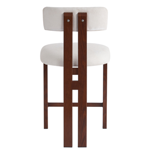 Wood Customize Color Boucle High Chair <b>bar</b> Chair Modern Barstool for Dining Room - Product Image 5