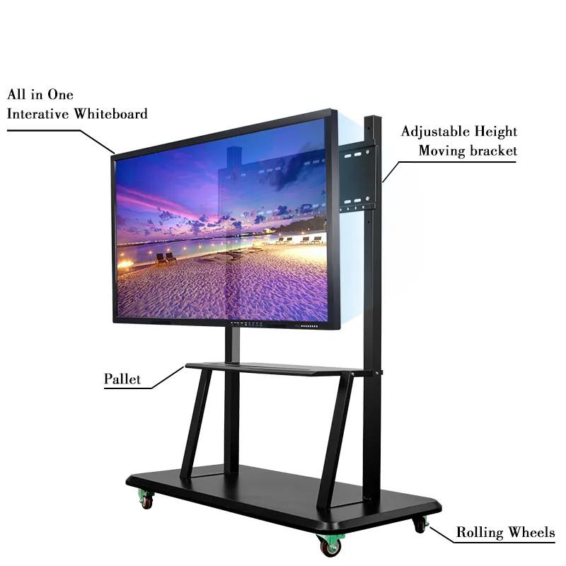 65 Inch High Resolution Smart Touch Screen LCD Monitor Board Interactive Screen Whiteboard For Classroom Education