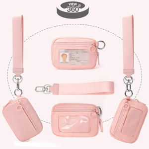 Monedero de Yoga Personalizado Hecho a Mano para Mujer, Mini Bolsa de Nailon Resistente al Agua, Porta Tarjetas de Identificación con Cremallera y Correa para la Muñeca - Product Image 3