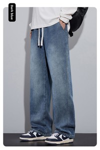 <span class=keywords><strong>Jeans</strong></span> da <span class=keywords><strong>Uomo</strong></span> <span class=keywords><strong>con</strong></span> <span class=keywords><strong>Elastico</strong></span> <span class=keywords><strong>in</strong></span> <span class=keywords><strong>Vita</strong></span> e Coulisse, <span class=keywords><strong>Jeans</strong></span> Elasticizzati a Gamba Dritta e Vestibilità Comoda per Giovani - Product Image 2