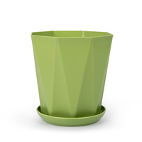 Pots de fleurs en plastique modernes avec trous de drainage pour balcon, utilisation intérieure/extérieure, jardinières de bureau durables, design minimaliste, 1,32 L
